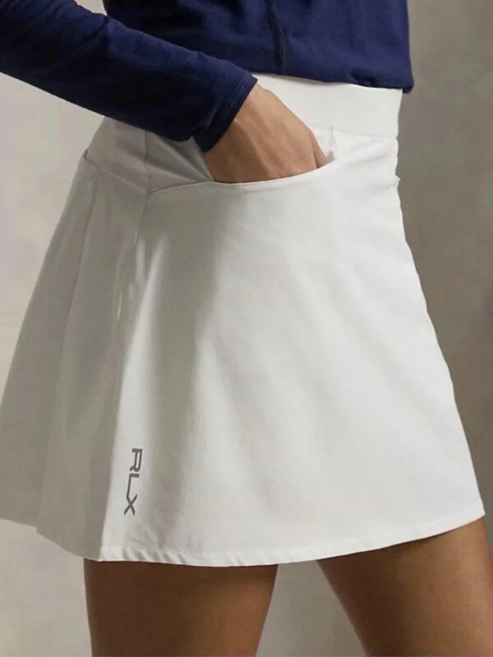 RLX Ralph Lauren Women's Golf Core 17” Skort White Pickleball Medium Pockets NWT